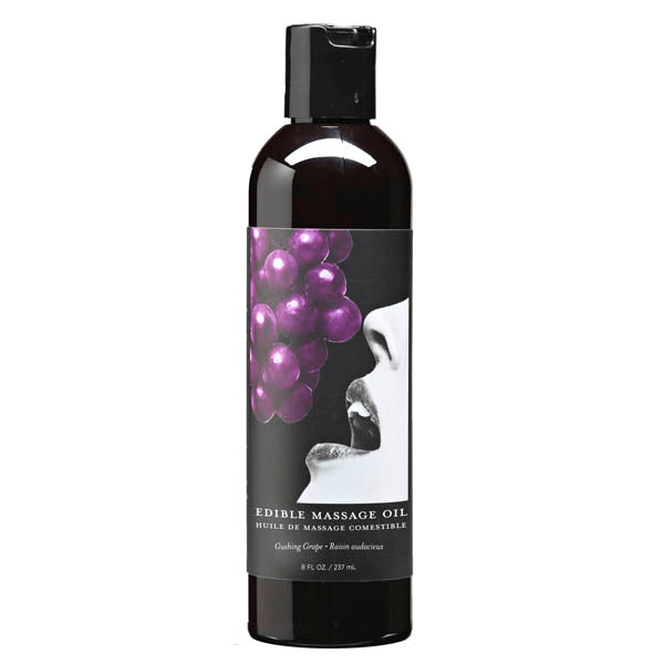 Edible Massage Oil - Gushing Grape Flavoured - 237 ml Bottle - Just for you desires