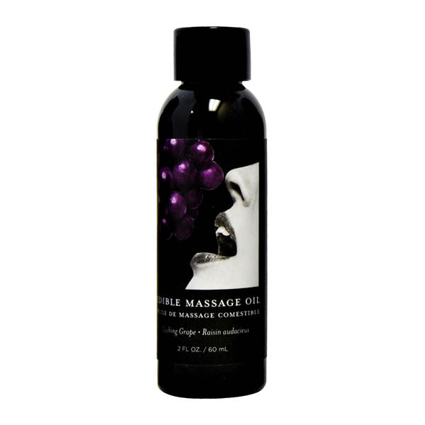 Edible Massage Oil - Gushing Grape Flavoured - 59 ml Bottle - Just for you desires