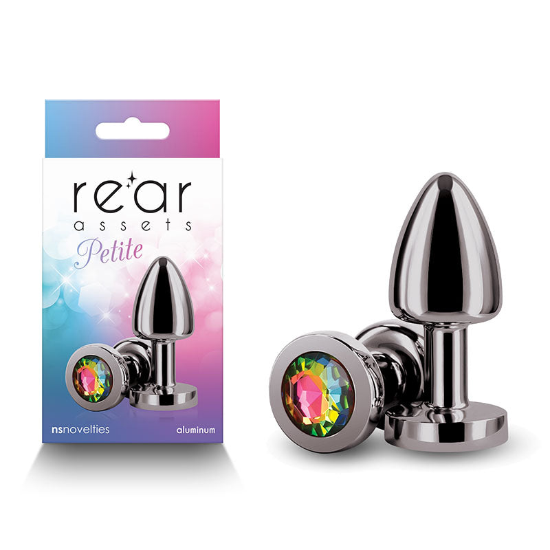 Rear Assets Petite - Gunmetal with Rainbow Gem - Just for you desires