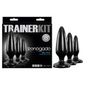 Renegade Pleasure Plug Trainer Kit - Black Butt Plugs - Set of 3 Sizes - Just for you desires