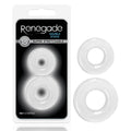 Renegade - Double Stack - Clear Cock Rings - Set of 2 - Just for you desires