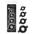 Renegade Vitality Rings - Black Cock Rings - Set of 4 Sizes - Just for you desires