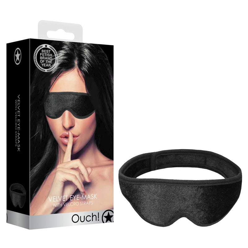 OUCH! Velvet & Velcro Adjustable Eye Mask - Just for you desires