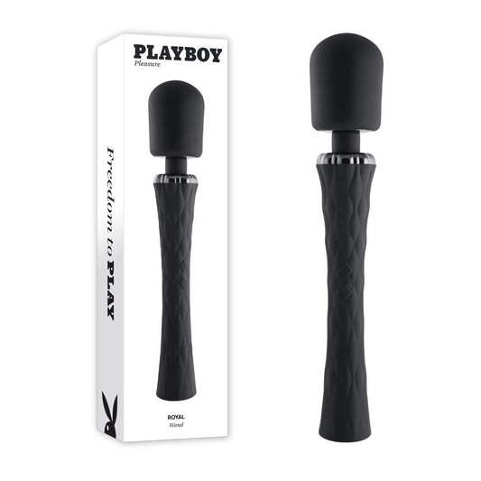 Playboy Pleasure ROYAL - Black 29.2 cm USB Rechargeable Massage Wand