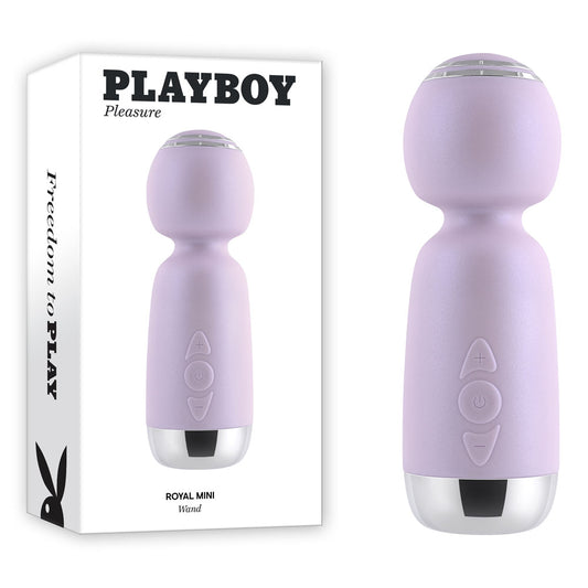 Playboy Pleasure ROYAL MINI - Lilac 12.5 cm USB Rechargeable Mini Wand Vibrator