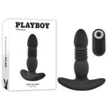 Playboy Pleasure TRUST THE THRUST - Black 13.7 cm USB Rechargeable Thrusting Butt Plug with Wireless Remote - Just for you desires