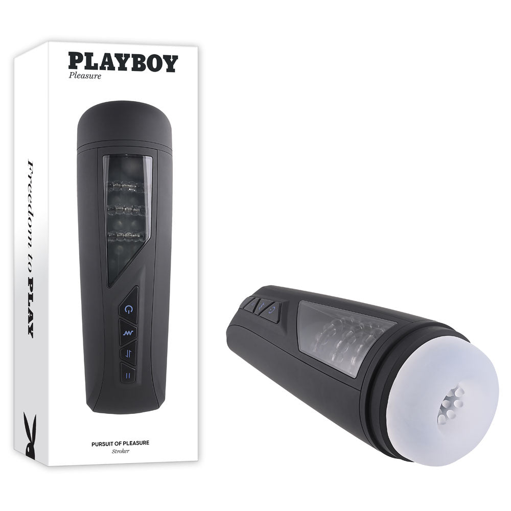 Playboy Pleasure PURSUIT OF PLEASURE - USB Rechargeable Vibrating Stroker - Just for you desires