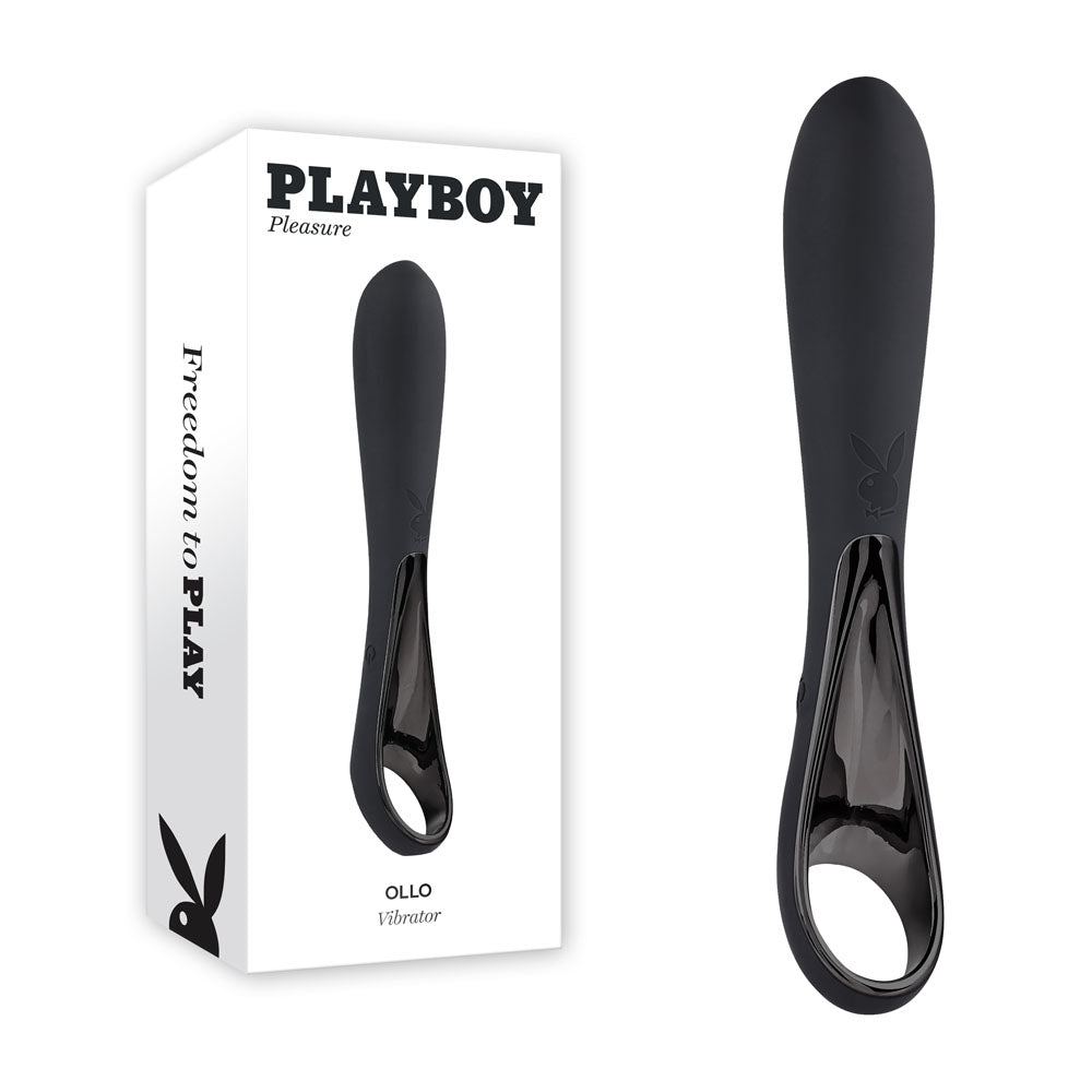 Playboy Pleasure OLLO - Black 14.6 cm USB Rechargeable Vibrator - Just for you desires