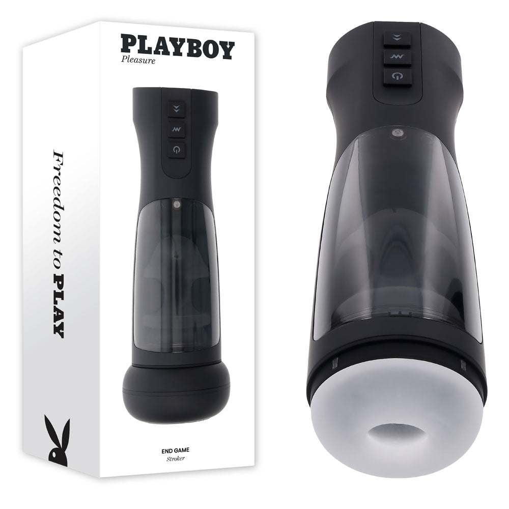 Playboy Pleasure END GAME - USB Rechargeable Vibrating & Self Sanitising Stroker - Just for you desires
