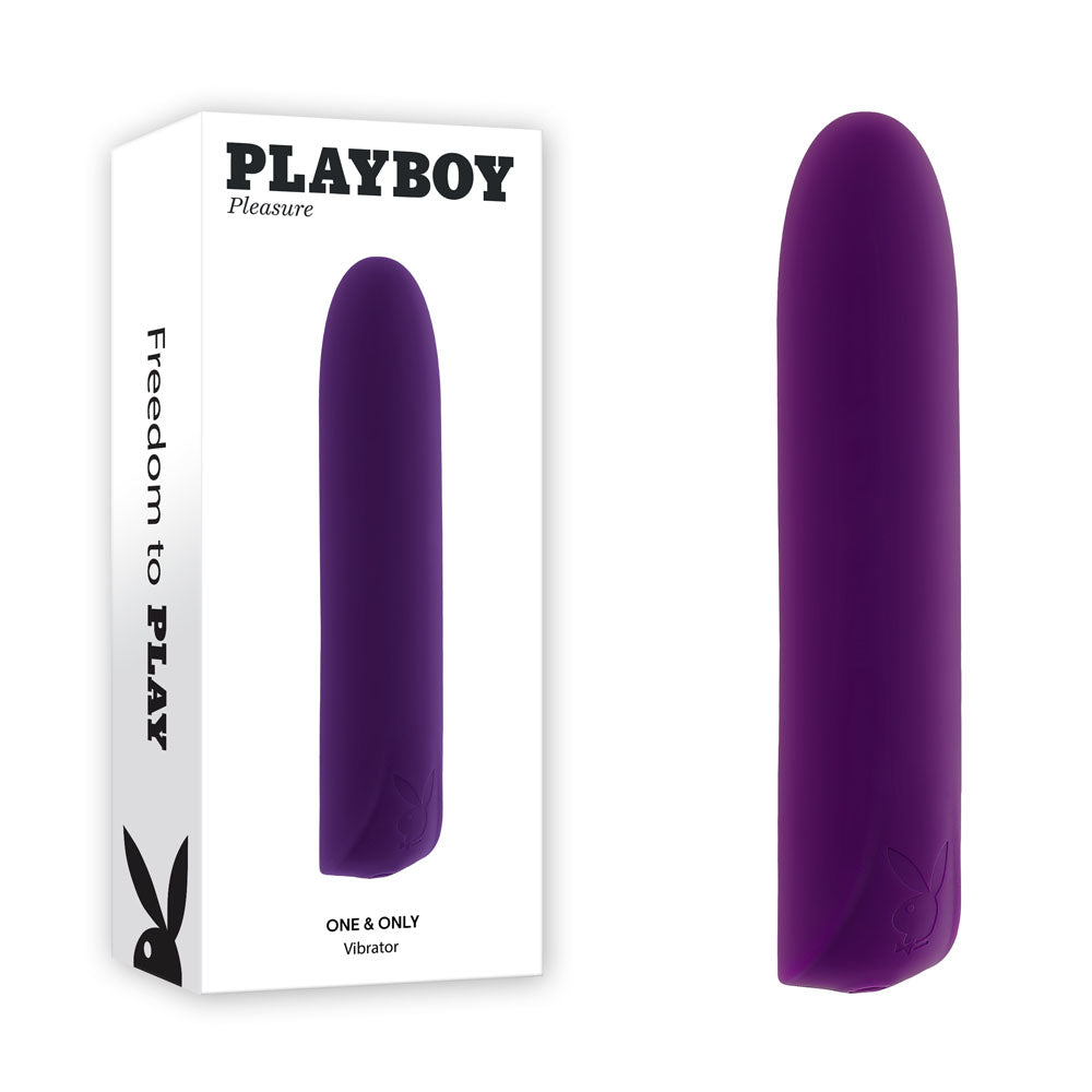 Playboy Pleasure ONE & ONLY - Purple 12 cm USB Rechargeable Bullet - Just for you desires