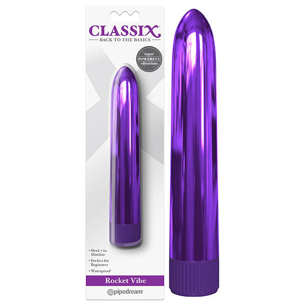 Classix Rocket Vibe - Metallic Purple 17.8 cm (7'') Vibrator - Just for you desires