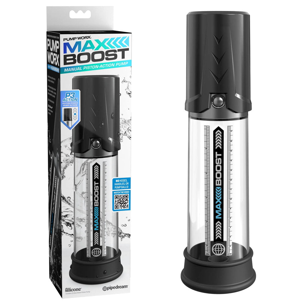 Pump Worx Max Boost - Black - Black Penis Pump - Just for you desires
