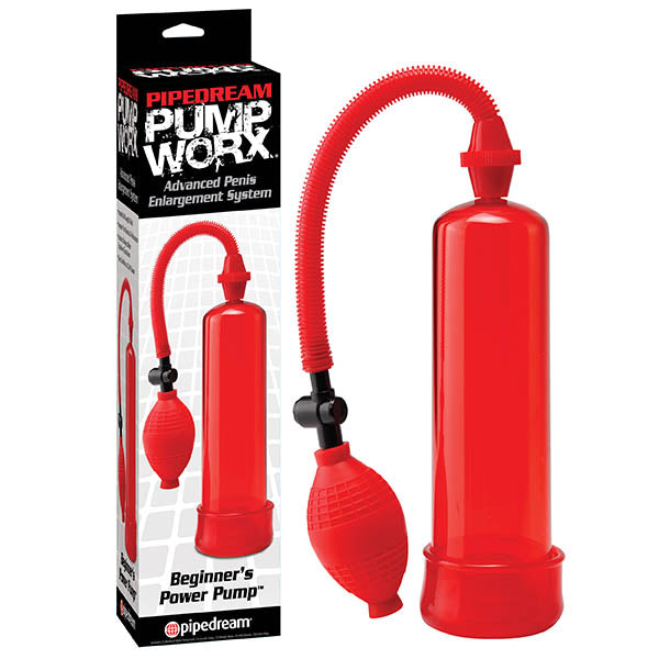 Pump Worx Beginner's Power Pump - Red Penis Pump - Just for you desires