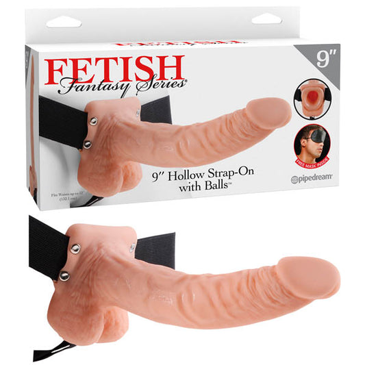 Fetish Fantasy Series 9'' Hollow Strap-on With Balls - Just for you desires