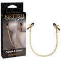 Fetish Fantasy Gold Chain Nipple Clamps - Gold Nipple Clamps with Chain - Just for you desires