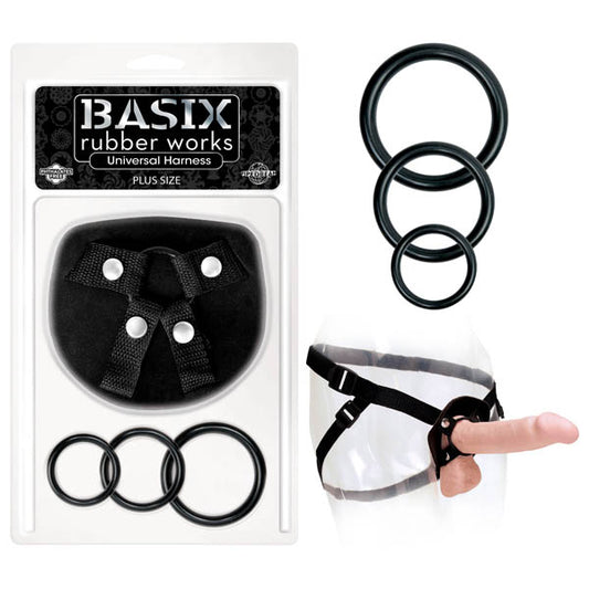Basix Rubber Works Universal Harness - Plus Size - Just for you desires