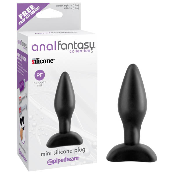 Anal Fantasy Collection Mini Silicone Plug - Black 7.5 cm (3'') Butt Plug - Just for you desires