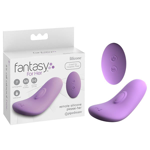 Fantasy For Her Remote Silicone Please-Her - Purple USB Rechargeable Stimulator with Wireless Remote - Just for you desires