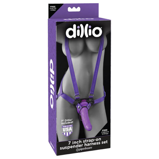 Dillio 7'' Strap-On Suspender Harness Set - Just for you desires