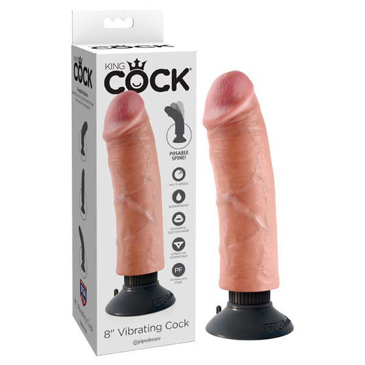 King Cock 8'' Vibrating Cock - Just for you desires