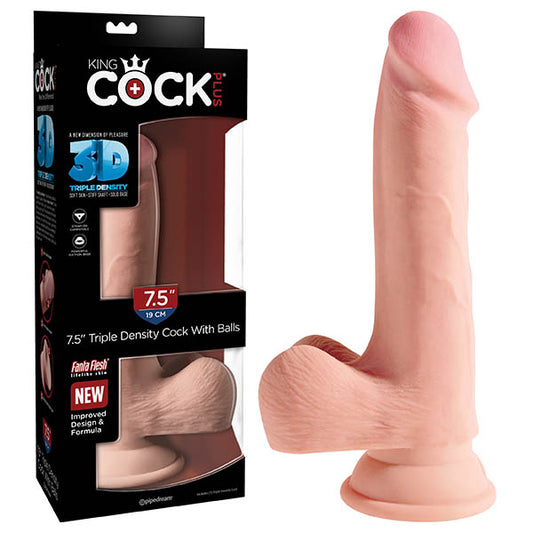King Cock Plus 7.5'' Triple Density Cock with Balls - Just for you desires