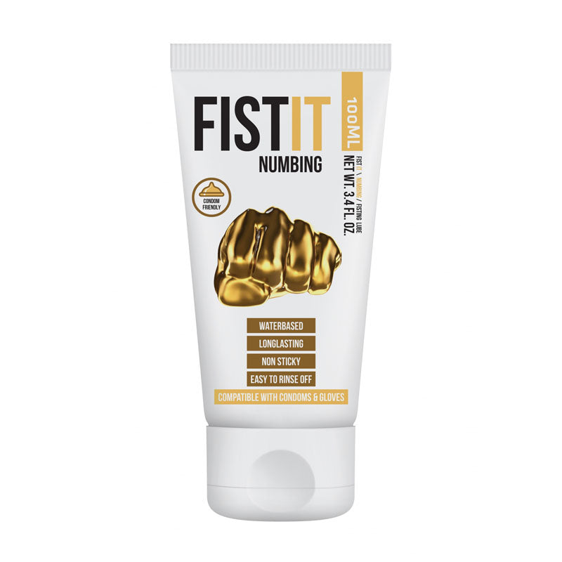 PHARMQUESTS Fist-It Desensitiser - 100 ml - Water Based Numbing Lubricant - 100 ml Tube - Just for you desires
