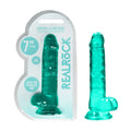 REALROCK 7'' Realistic Dildo With Balls - Turquoise 17.8 cm Dong - Just for you desires