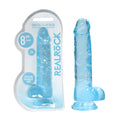 Real Rock 8"" / 21 Cm Realistic Dildo With Balls Blue - Just for you desires
