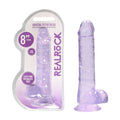 Real Rock 8"" / 21 Cm Realistic Dildo With Balls Purple - Just for you desires