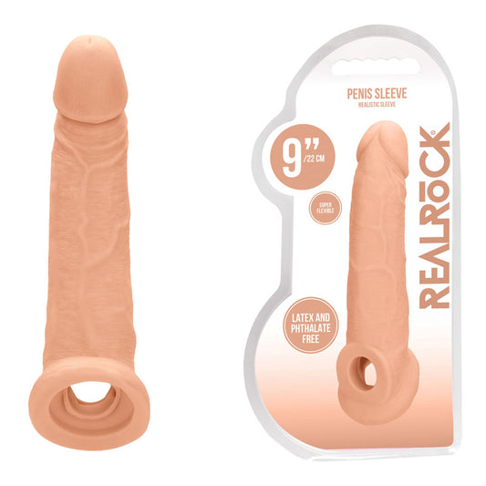 REALROCK 9'' Realistic Penis Extender with Rings - Just for you desires
