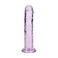 REALROCK 15.5 cm Straight Dildo - Purple - Purple 15.5 cm (6'') Dong - Just for you desires