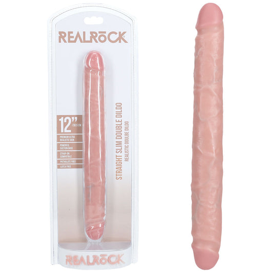 REALROCK 30cm Slim Double Dildo - Flesh - Just for you desires