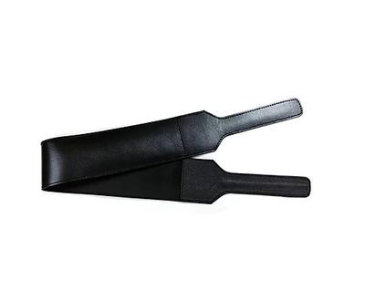 Leather Open Folded Paddle Black - Just for you desires