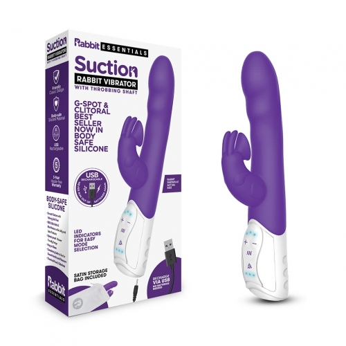 Rr Rechargeable Clitoral Suction Rabbit Purple - Just for you desires
