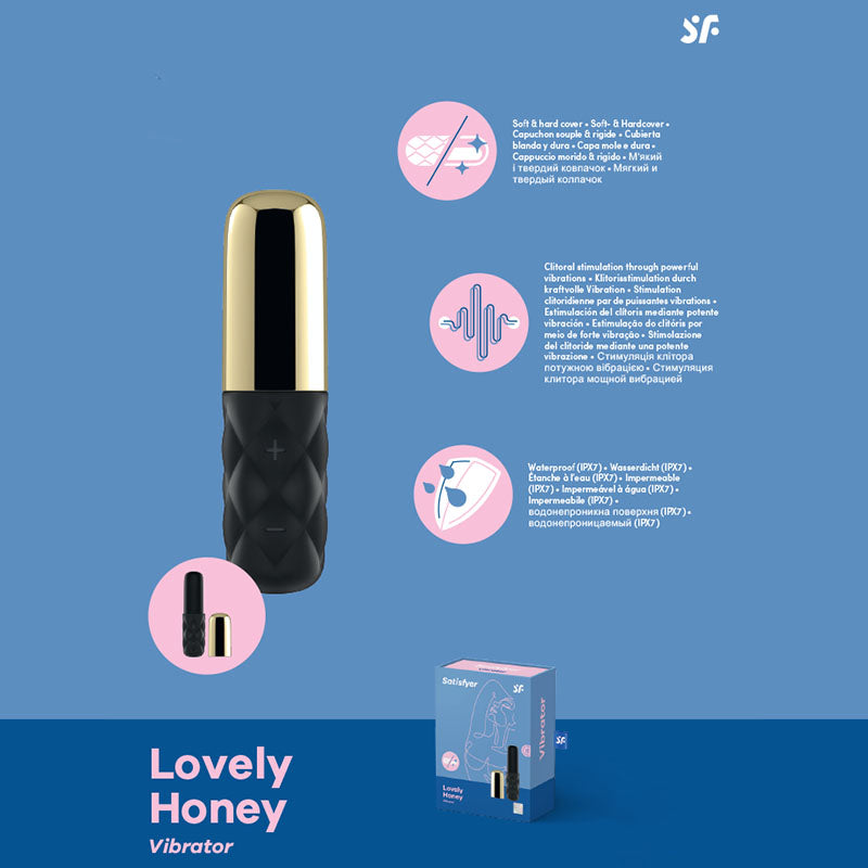 Satisfyer Mini Sparking Darling - Gold/Black USB Rechargeable Mini Vibrator - Just for you desires