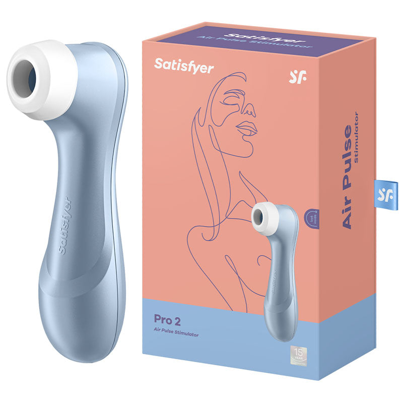 Satisfyer Pro 2 - Blue - Touch-Free USB-Rechargeable Clitoral Stimulator - Just for you desires