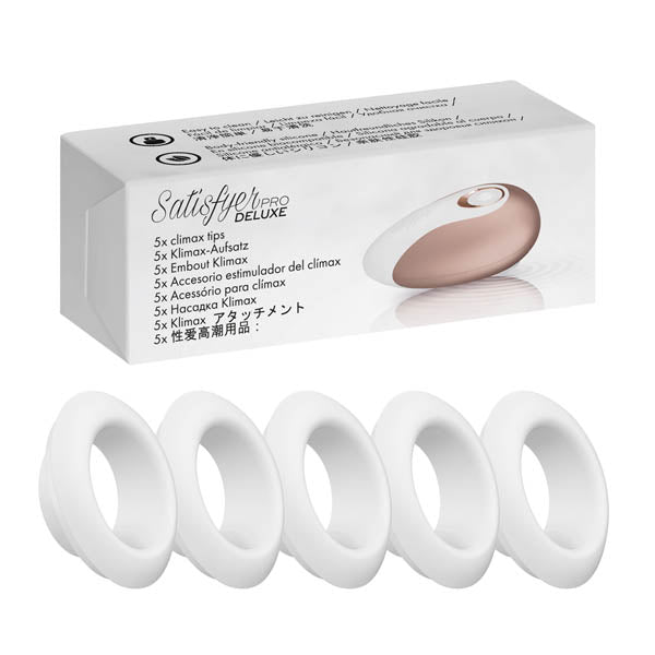 Satisfyer Pro Deluxe Climax Heads - 5 Replacement Silicone Heads for Satisfyer Pro Deluxe - Just for you desires