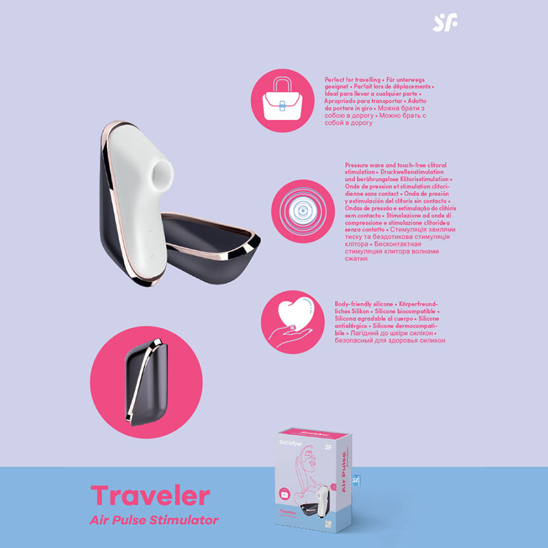 Satisfyer Pro Traveller - USB Rechargeable Touch-Free Clitoral Stimulator - Just for you desires