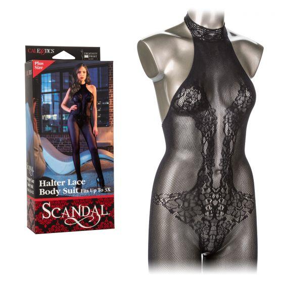 Scandal Halter Lace Body Suit Plus Size - Just for you desires