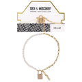 Sex & Mischief Pearl Day Collar - Pearl/Gold Necklace - Just for you desires