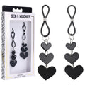 Sex & Mischief Heart Nipple Ties - Black Nipple Restraints - Set of 2 - Just for you desires
