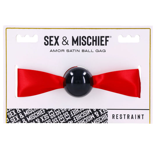 Sex & Mischief Amor Satin Ball Gag - Just for you desires