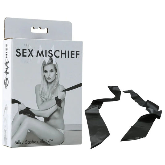 Sex & Mischief Silky Sashes Black - Just for you desires