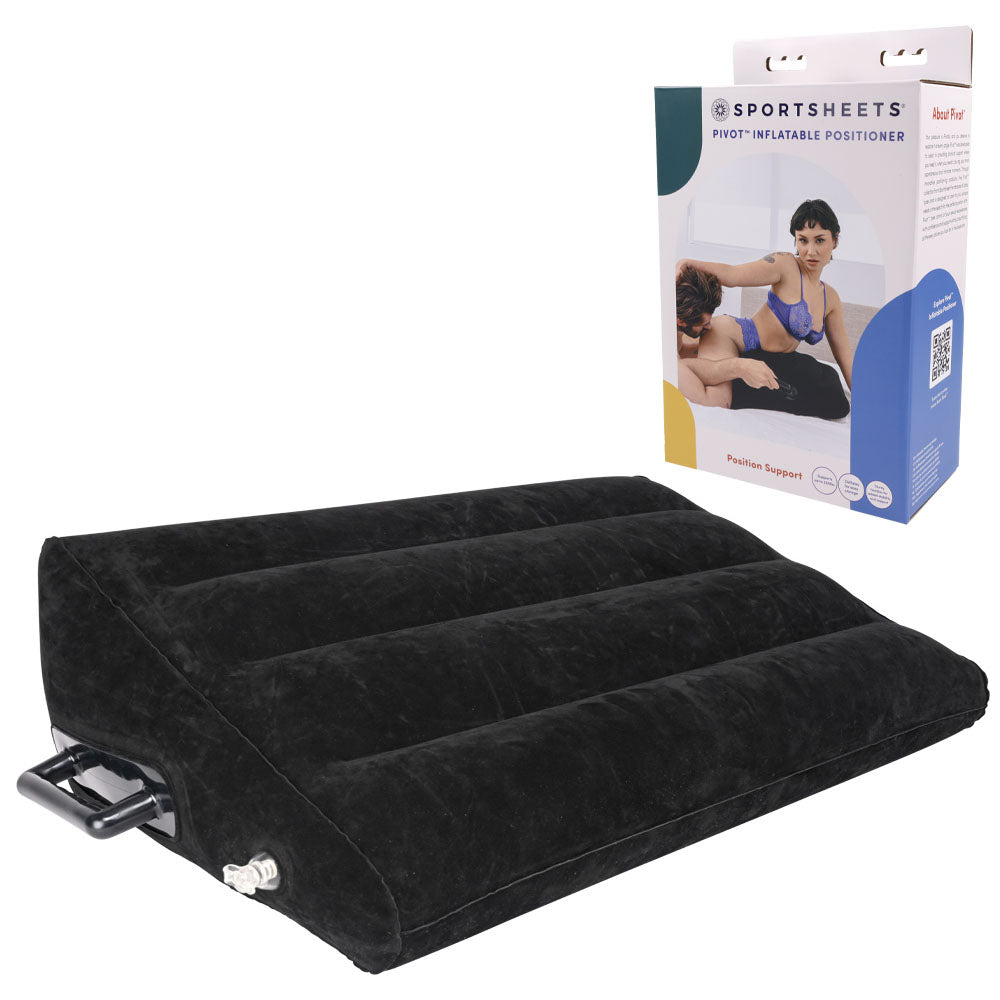 Pivot Inflatable Positioner - Black Inflatable Position Cushion - Just for you desires