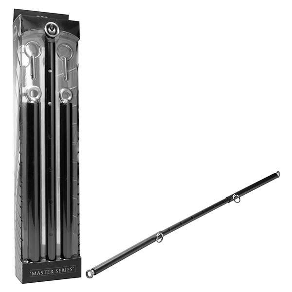 Master Series Black Steel Adjustable Spreader Bar - Black Metal Spreader Bar Restraint - Just for you desires