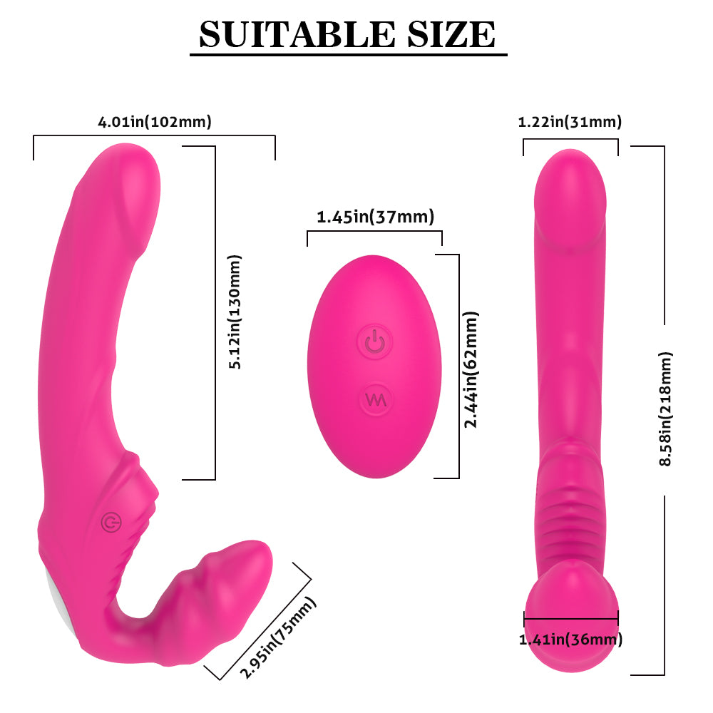 Naked Dual Ended silicone recharageable Vibrator rose - Just for you desires