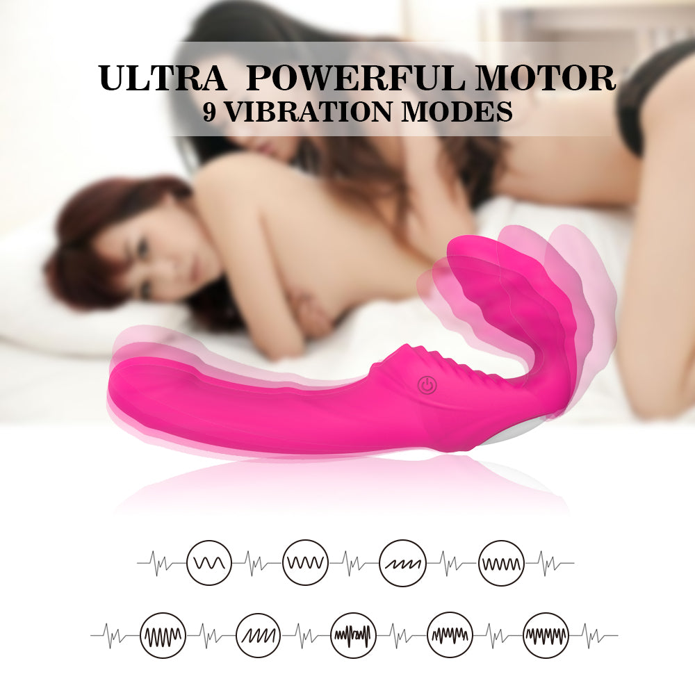 Naked Dual Ended silicone recharageable Vibrator rose - Just for you desires