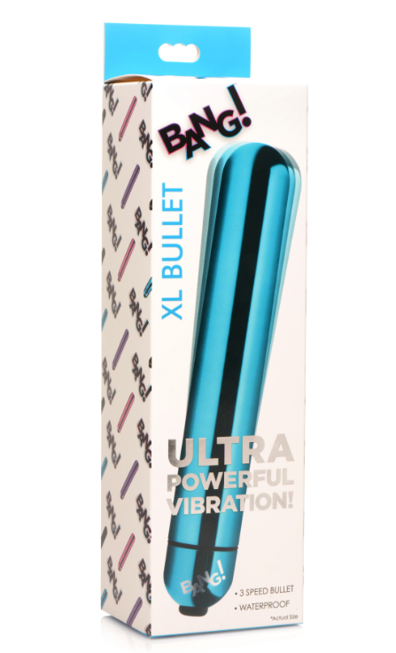 Bang! Vibrating Metallic Xl Bullet Blue - Just for you desires