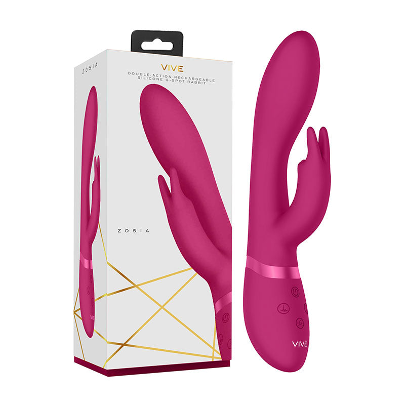Vive Zosia - Pink 21.3 cm USB Rechargeable Rabbit Vibrator - Just for you desires