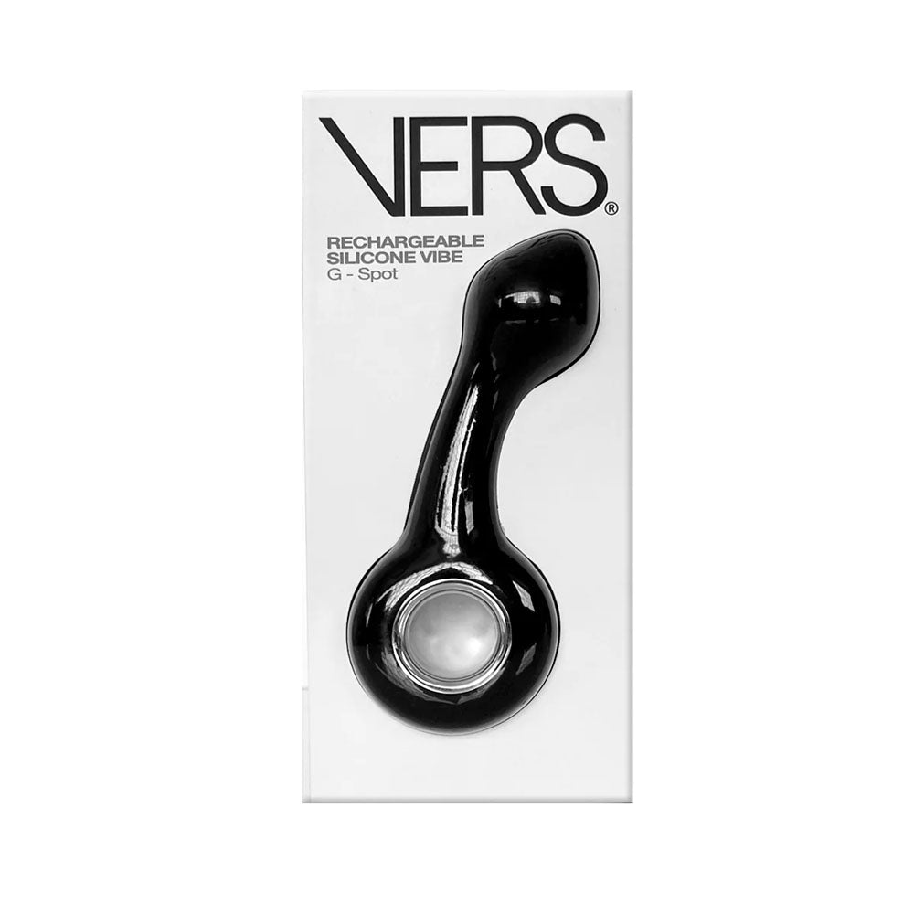 VERS Rechargeable Silicone G Spot Vibe - Black 13.8 cm USB Rechargeable Vibrator - Just for you desires